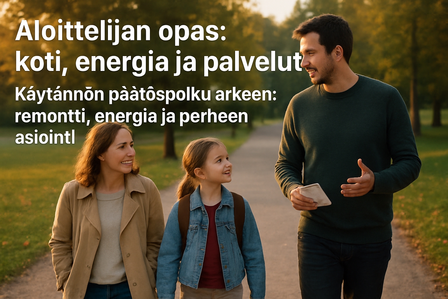 Käytännön päätöspolku arkeen: remontti, energia ja perheen asiointi